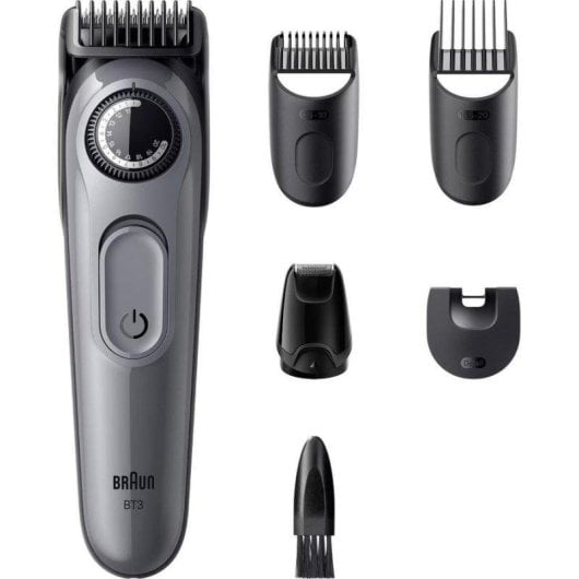 Aparador de Barba Facial Braun BeardTrimmer 3 80789789 Recarregável 50min A Seco 20 Ajustes Pente