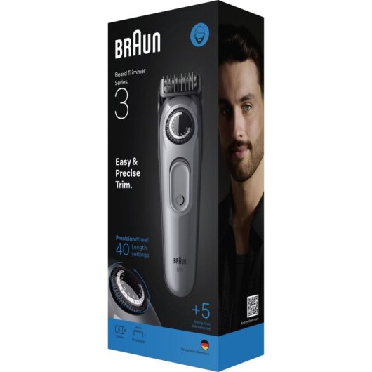 Regolabarba Braun BeardTrimmer 3 80789789 20 lunghezze batteria 50 min