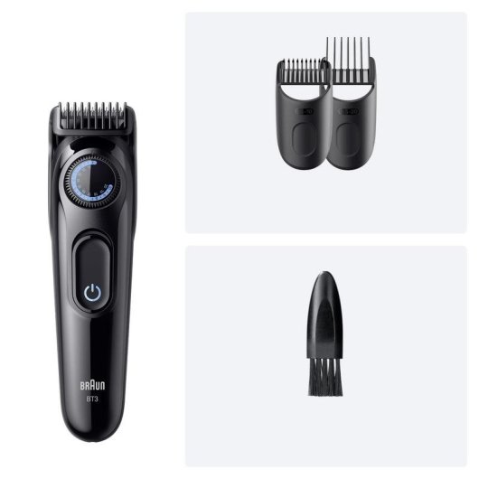 Depiladora para barba Braun BeardTrimmer 3 80789791 ajuste de 0,5 a 20 mm batería 50 min