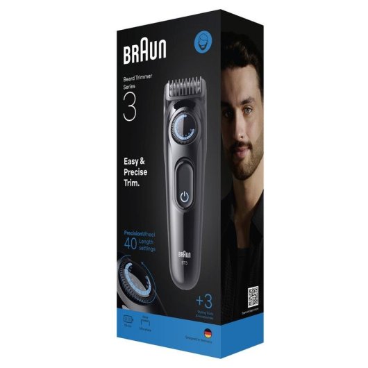 Depiladora para barba Braun BeardTrimmer 3 80789791 ajuste de 0,5 a 20 mm batería 50 min
