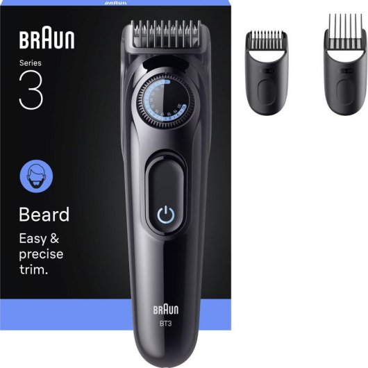 Depiladora para barba Braun BeardTrimmer 3 80789791 ajuste de 0,5 a 20 mm batería 50 min