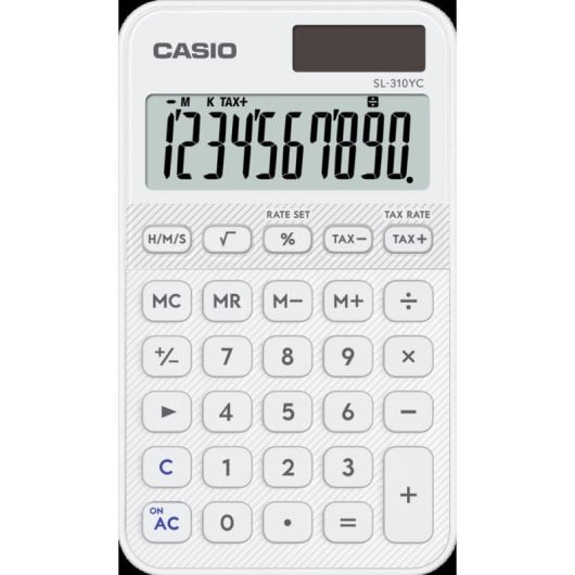 Taschenrechner Casio SL-310YC Weiß 10-stellig Solar Batterie Schutztasche