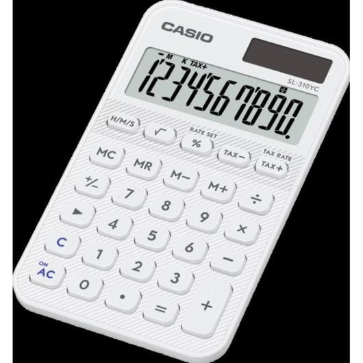 Taschenrechner Casio SL-310YC Weiß 10-stellig Solar Batterie Schutztasche