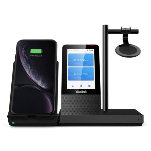 Auriculares Yealink WH66 Mono UC inalámbricos Bluetooth con Cancelación de Ruido, Base de carga y Touchscreen, schwarz