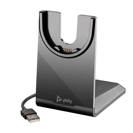 Ladestation Poly Voyager USB-A für Headsets, Ladehalterung, Schwarz