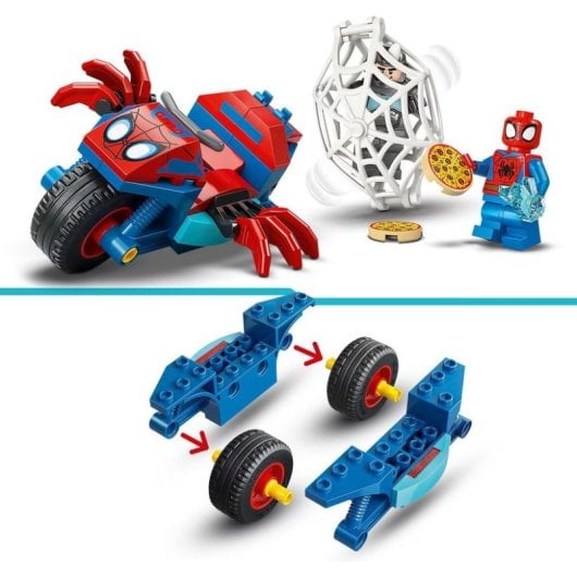 Set de construção LEGO Marvel 11206 Spidey Moto e Rhino 61 peças