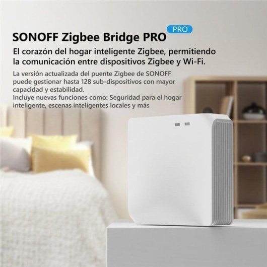 Passerelle Sonoff Bridge Pro Wi-Fi Zigbee Blanc 128 appareils sécurité
