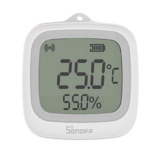 Sensore di Temperatura e Umidità Sonoff Zigbee IP65 Schermo LCD 2.2" Bianco