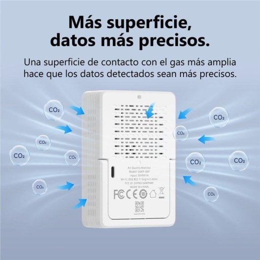 Monitor de calidad del aire Sonoff Airguard CO2 NDIR Wi-Fi Matter USB-C Blanco