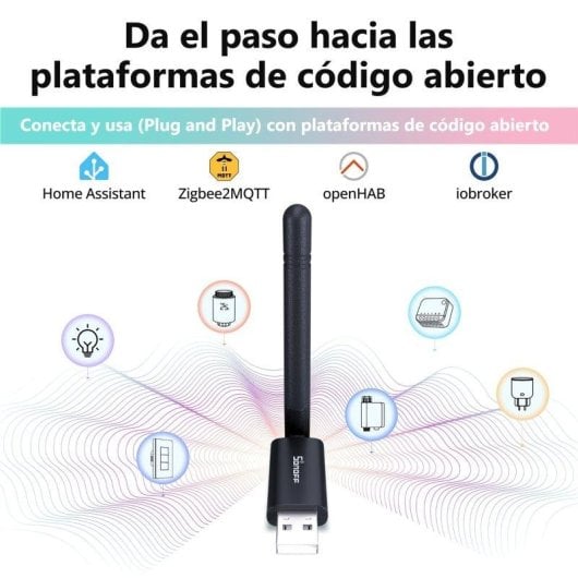 Dongle USB Sonoff Zigbee Thread MG21 compacto compatible Home Assistant