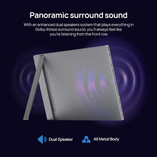 Monitor Arzopa A3C Pro 13,3" FullHD 60Hz OLED Portátil Funda