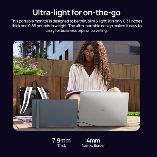 Monitor Arzopa A3C Pro 13,3" FullHD 60Hz OLED Portátil Funda