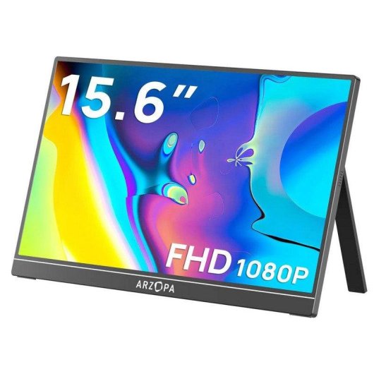 Monitor Arzopa A1 15,6" FullHD 60Hz IPS Portátil USB-C Soporte Integrado Altavoces