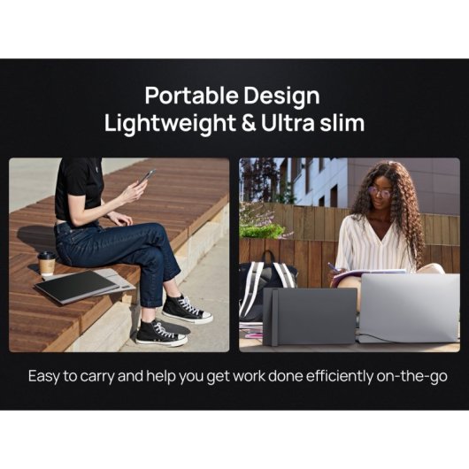 Monitor Arzopa Z3FC 16,1" QHD 180Hz IPS Tragbar FreeSync HDR10 Funda 9ms