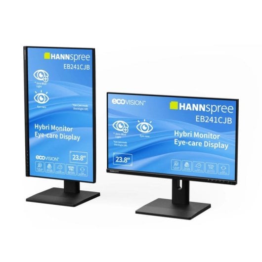 Monitor PC Hannspree Hybri EB241CJB 23,8" FullHD 75Hz TN USB-C Altoparlanti 6ms