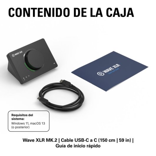 Microphone Elgato Wave XLR MK.2 USB cardioïde avec mixeur DSP et feedback LED