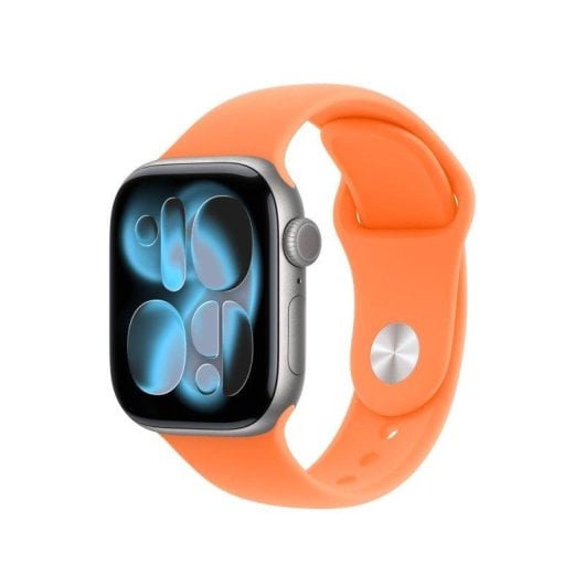 Bracelet sport Apple Watch 42 mm Clementina S/M fluoroélastomère orange