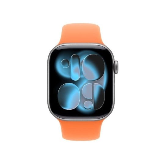 Bracelet sport Apple Watch 42 mm Clementina S/M fluoroélastomère orange
