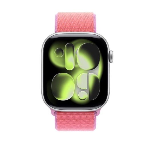 Bracelet Loop Sport Apple Guayaba Intenso 46 mm Nylon Recyclé Fermeture Velcro