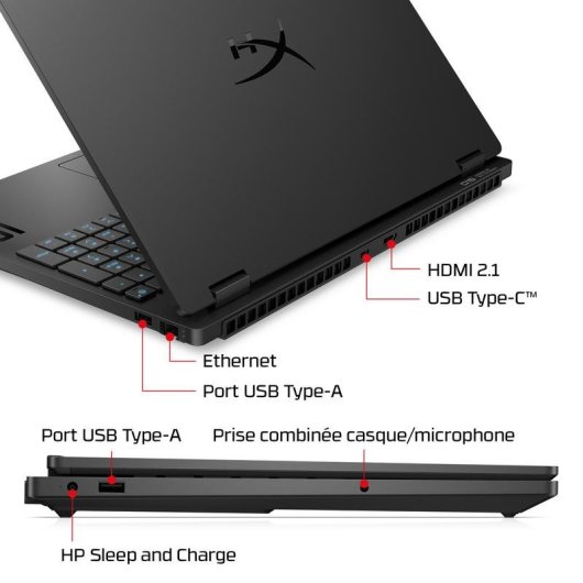 Ordinateur portable HP HyperX OMEN 15-ga0004nf 15.3" Intel Core i7 24GB 1TB SSD RTX 5060 Windows 11