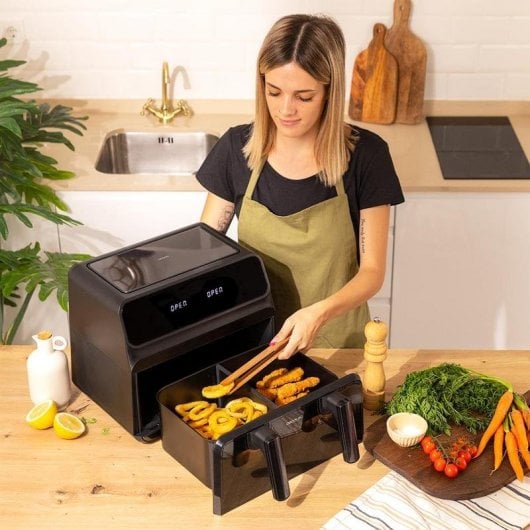 Friteuse sans Huile Cecotec Cecofry Advance 9000 Window 9L 2200W Double Panier avec Fenêtre