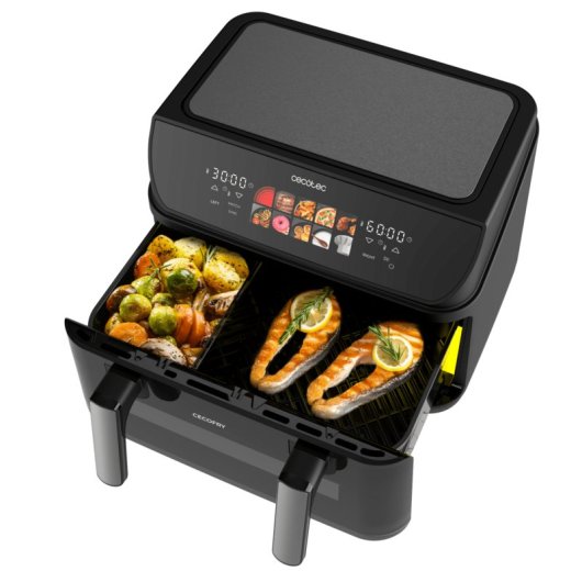 Friteuse sans Huile Cecotec Cecofry&Grill Duoheat 10L 2800W Double Cuve Grill
