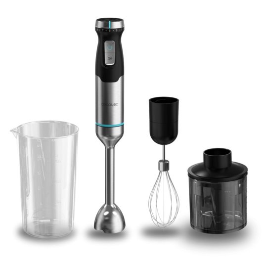 Batidora de mano Cecotec Power Pulsar 2300MAX Cream&Crush Pro 2300 W CrossBlades XL accesorios