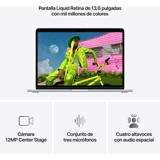 Apple MacBook Air 13" Apple M5 24GB 1TB SSD GPU 10 núcleos macOS Plata