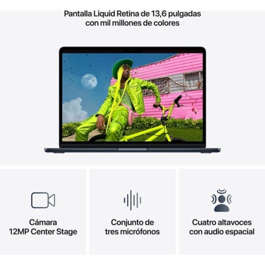 Apple MacBook Air 13" Apple M5 24GB 1TB SSD GPU 10 núcleos macOS Medianoche