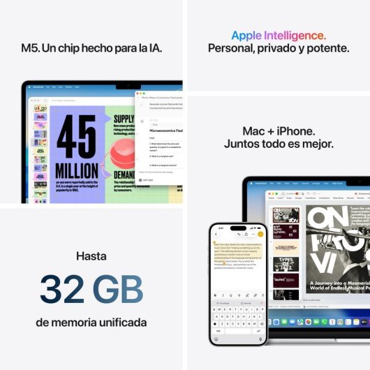 Apple MacBook Air 13" Apple M5 16GB 512GB SSD GPU 10 núcleos macOS Azul Cielo