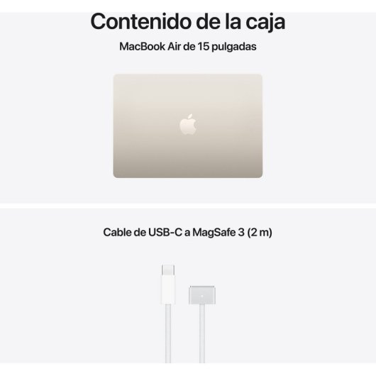 Apple MacBook Air 15,3" Apple M5 16GB 512GB SSD GPU 10 núcleos macOS Blanco Estrella