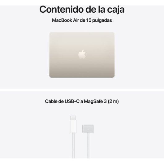 Apple MacBook Air 15,3" Apple M5 24GB 1TB SSD GPU 10 núcleos macOS Blanco Estrella