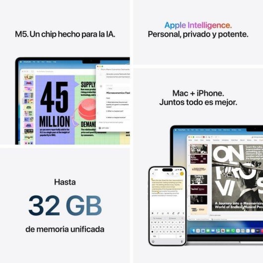 Apple MacBook Air 15,3" Apple M5 24GB 1TB SSD GPU 10 núcleos macOS Azul Cielo