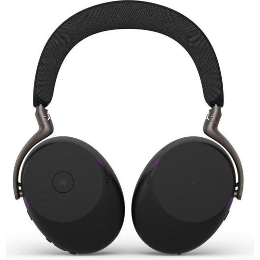 Cuffie Jabra Evolve3 85 wireless Bluetooth con cancellazione rumore, microfono IA, uso professionale, ricarica wireless, nero