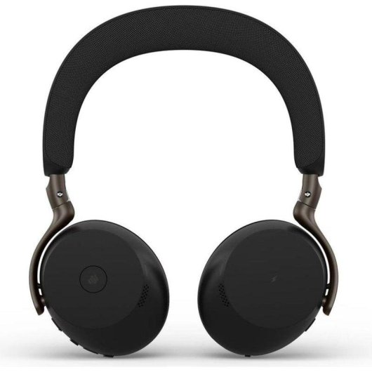 Auriculares Jabra Evolve3 75 sem fios Bluetooth com Cancelamento de Ruído, micro IA, preto