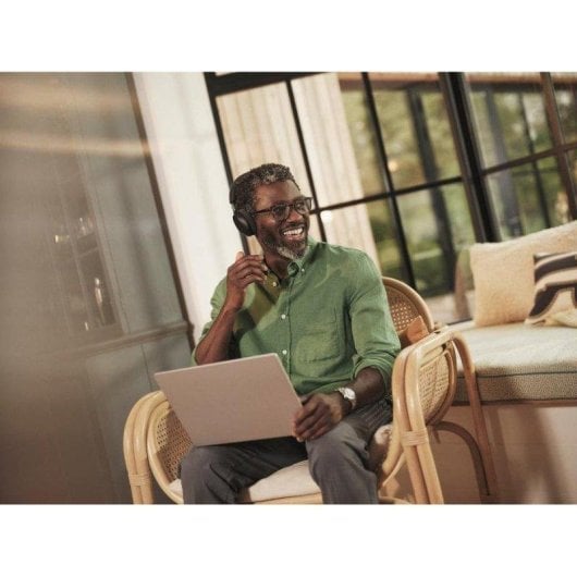 Auriculares inalámbricos Jabra Evolve3 75 Bluetooth negros con Cancelación de Ruido, Micrófono IA y diseño plegable