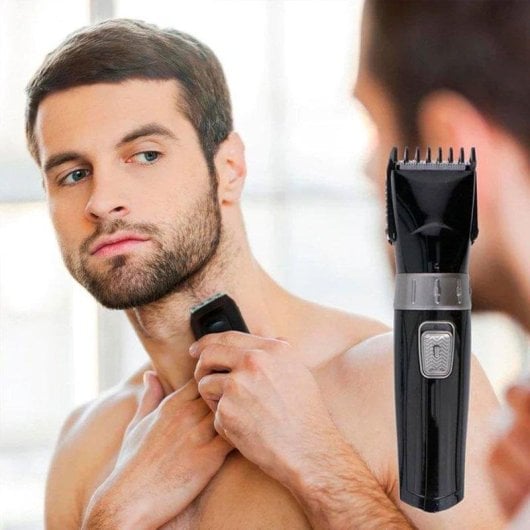Recortadora de Barba Corporal Dunlop Pro ED-06464 Inalámbrica 45min Seco 2 Peines