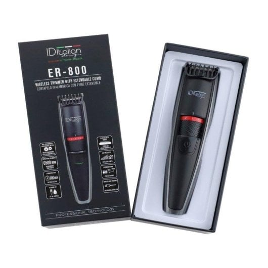 Recortadora de Barba Facial Italian Design ER-800 Inalámbrica Seco 20 Ajustes 1 Peine Extensible