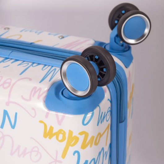 Mala de cabine Benzi BZ5849RS-50, expansível em ABS, tamanho de cabine de 55 cm, 4 rodas duplas, fechadura de combinação de 3 dígitos, cor-de-rosa.