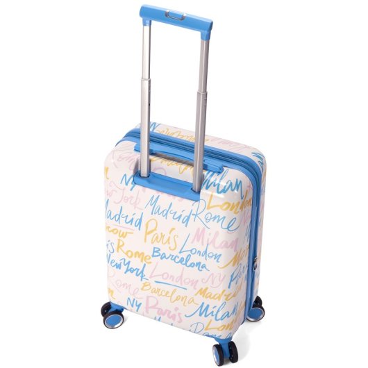 Mala de cabine Benzi BZ5849RS-50, expansível em ABS, tamanho de cabine de 55 cm, 4 rodas duplas, fechadura de combinação de 3 dígitos, cor-de-rosa.