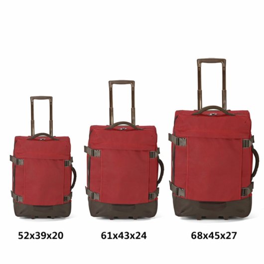 Conjunto de malas Benzi Bz5850na de 3 peças, 2 rodas, tamanho cabine 50cm, médio 60cm, grande 70cm, pega telescópica, laranja.