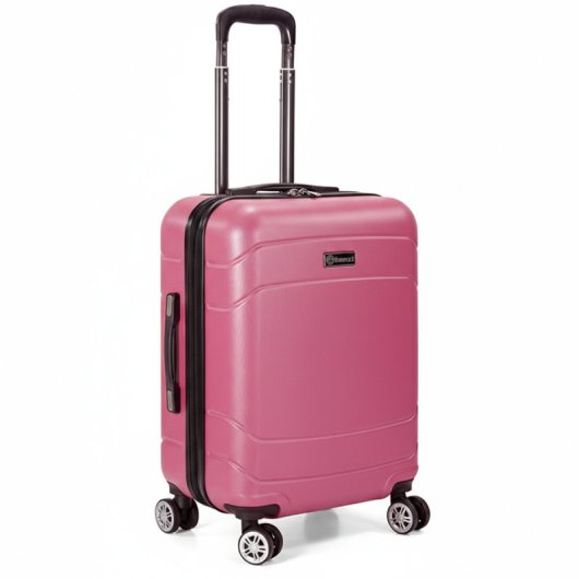 Mala de cabine Benzi BZ5784RS-50, 50 cm, rígida e expansível, em ABS, leve, com capacidade para 40 litros, 4 rodas duplas e fechadura de combinação, cor-de-rosa.