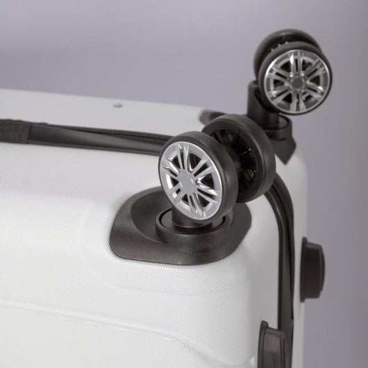 Mala de cabine Benzi BZ5784RS-50, 50 cm, rígida e expansível, em ABS, leve, com capacidade para 40 litros, 4 rodas duplas e fechadura de combinação, cor-de-rosa.