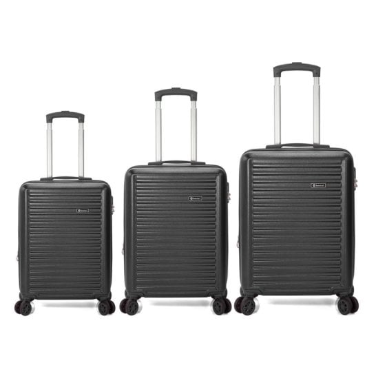 Benzi Bz5845n Juego De Maletas 3 Piezas Rígidas Extensibles Abs, Cabina 50 Cm Mediana 60 Cm Grande 70 Cm, 4 Ruedas Doble