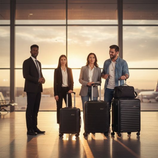 Benzi Bz5845n Juego De Maletas 3 Piezas Rígidas Extensibles Abs, Cabina 50 Cm Mediana 60 Cm Grande 70 Cm, 4 Ruedas Doble