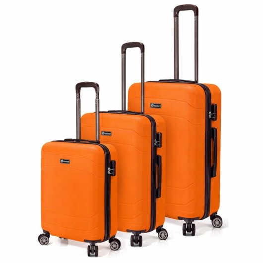 Benzi Bz5784na Juego De Maletas 3 Piezas Rígidas Extensibles, Abs, Cabina 50 Cm Mediana 60 Cm Grande 70 Cm, 4 Ruedas Dob