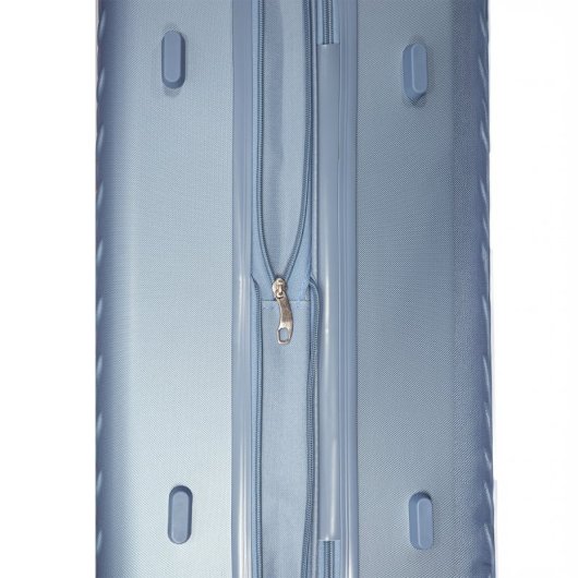 Mala de cabine expansível Benzi Bz5823lg-50, ABS, tamanho de cabine de 55 cm, 4 rodas duplas, fechadura de combinação de 3 dígitos, prata