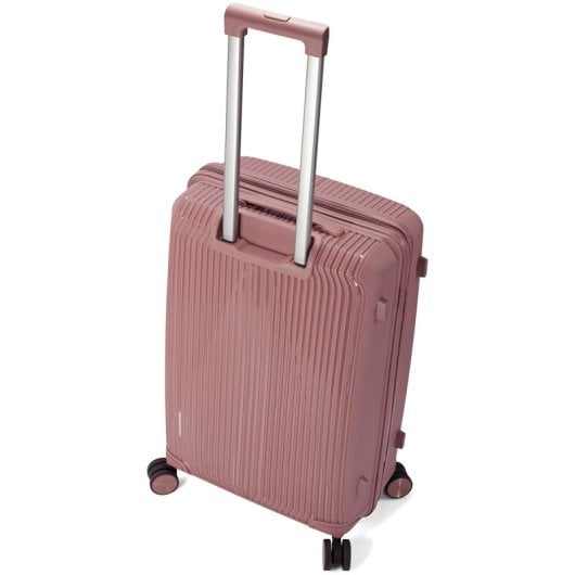 Mala de cabine Benzi BZ5819RS-50, expansível, PP, tamanho de cabine de 55 cm, 4 rodas duplas, fechadura de combinação de 3 dígitos, rosa