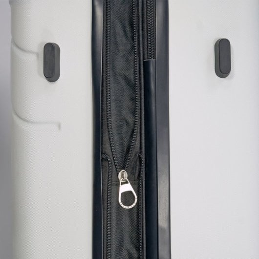 Conjunto de 3 malas rígidas expansíveis Benzi BZ5784RS, em ABS, tamanhos: cabine 50cm, média 60cm, grande 70cm, com 4 rodas duplas, fechadura de combinação, leves e duráveis, cor rosa.