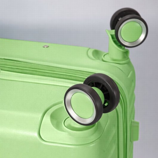 Conjunto de malas Benzi Bz5827v-60/50, composto por 2 malas rígidas expansíveis em ABS e necessaire, tamanho cabine 50cm e médio 60cm, 4 rodas duplas, fechadura de combinação, cor verde.